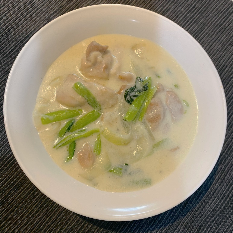 鶏肉と小松菜のクリーム煮