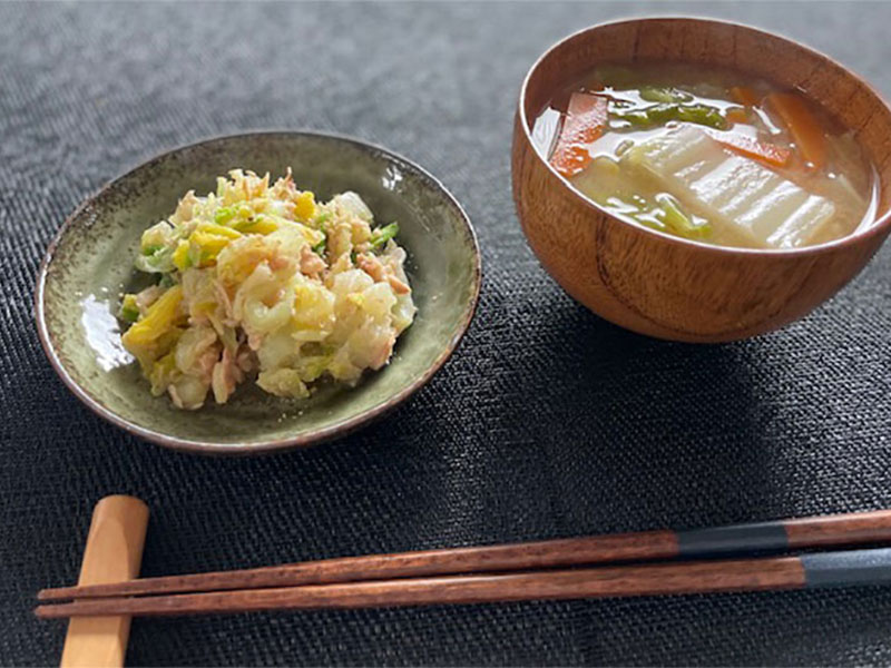 白菜とツナの胡麻和え