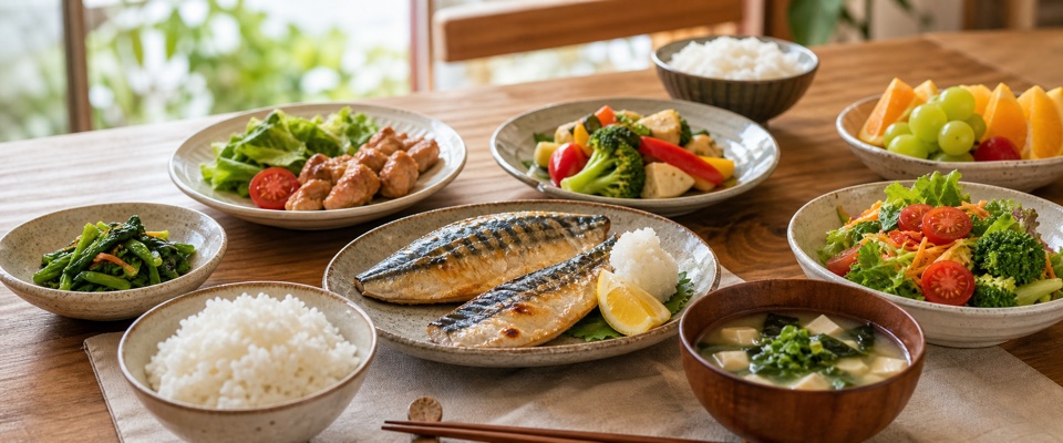 ジュニアアスリートを支える栄養バランスのよい料理(生成イメージ)